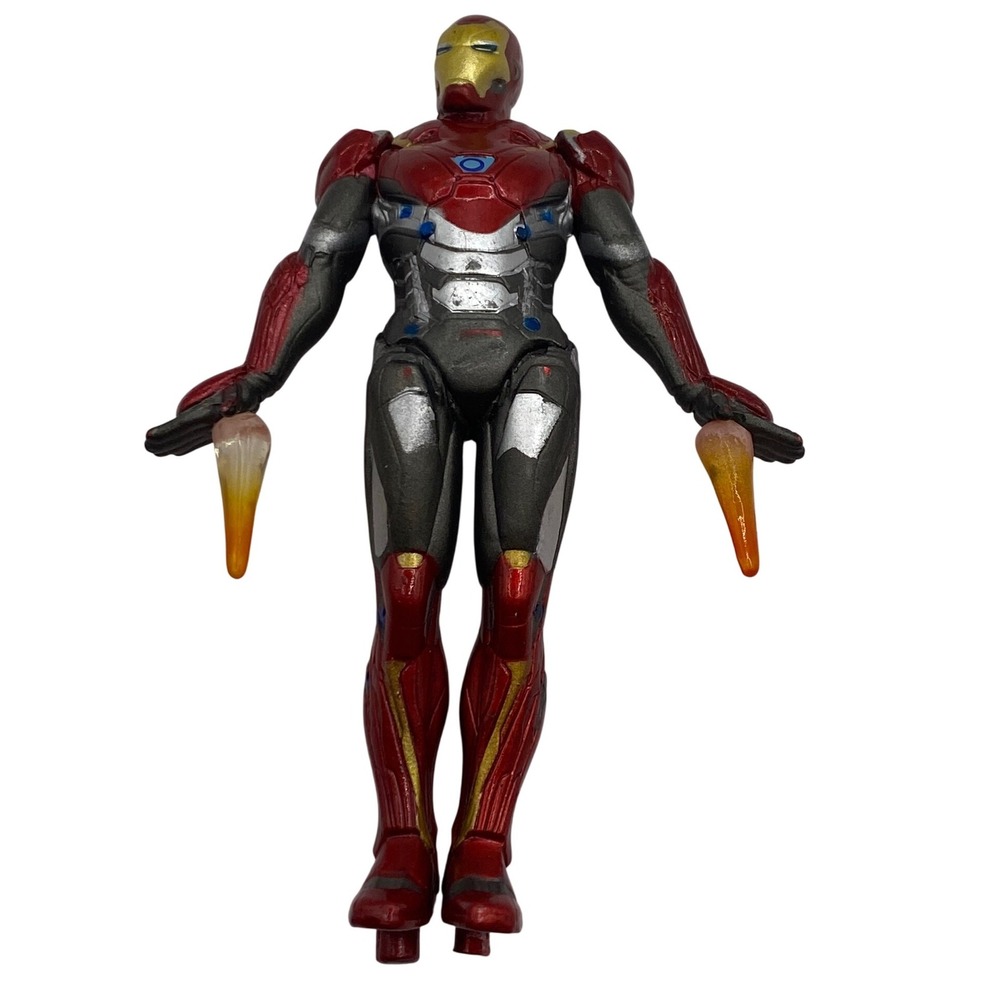 Marvel Avengers Iron‎ Man Action Figure Toy Red Gold Gray Flames Collectible